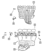 4884871AB - Engine 2.4L Four Cylinder: Throttle Body Support Bracket for Mopar Image