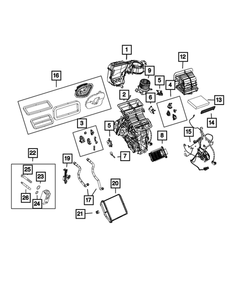 Air Conditioner and Heater Units for 2015 Jeep Renegade #0