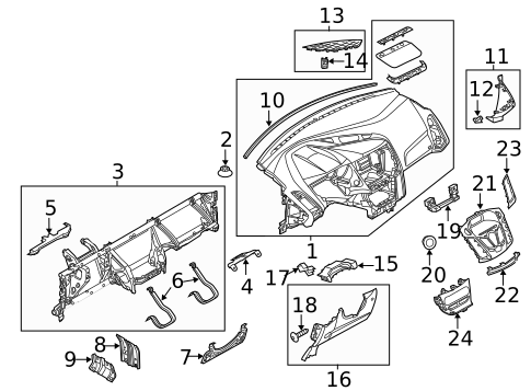 Cluster & Switches for 2017 Ford Focus #3