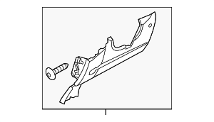 DV6Z58043A88AA - Body: Instrument Panel Knee Bolster for Ford Image
