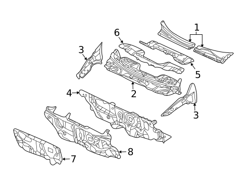 Cowl for 2007 Hyundai Entourage #0