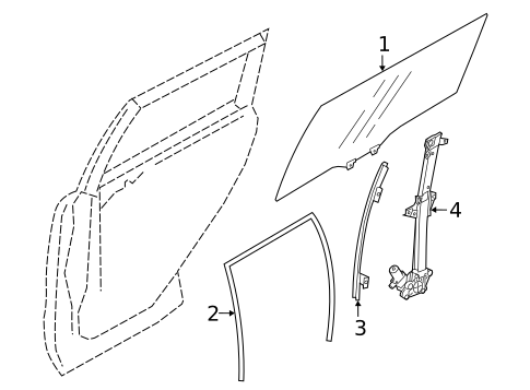 Glass - Rear Door for 2021 Subaru Forester #0