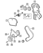 4648934AA - Engine 2.4L Four Cylinder: Timing Belt Cover, Outer Upper for Mopar Image