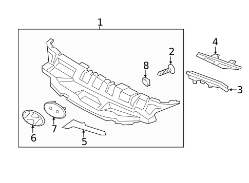 Grille & Components for 2014 Hyundai Accent #0