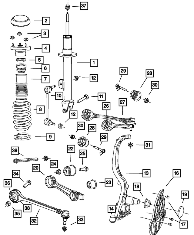 4782731AE - : Suspension Shock Absorber for Mopar Image