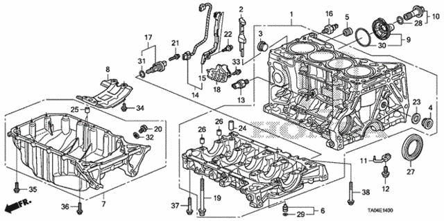 Cylinder Block - Oil Pan (L4) for 2010 Honda Accord #0