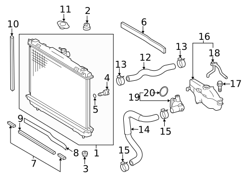 Radiator & Components for 2014 Toyota Avalon #0