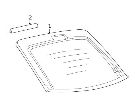 Glass - Lift Gate for 2002 Mercedes-Benz C230 #0