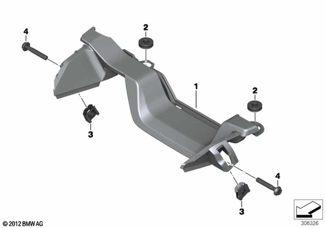 46637727276 - Frame and Mounting Parts: Trim Cover for Daytime Running Lights - Black for BMW-Motorrad Image