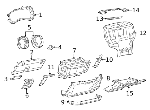 Instrument Panel Components for 2024 Ram 3500 #0