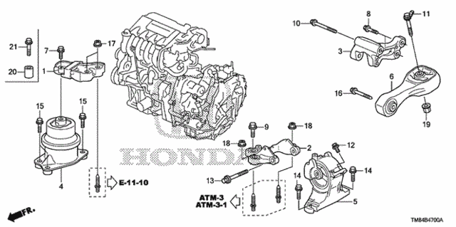 Engine Mounts for 2010 Honda Insight #0
