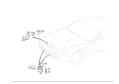 Horn and Outboard Temperature Indicator for 2005 Mercedes-Benz SLR McLaren #0