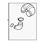 5Q0129654AF - Engine: Intake Pipe for Volkswagen: Arteon, Golf, Golf Alltrack, Golf R, Golf SportWagen, GTI, Jetta Image