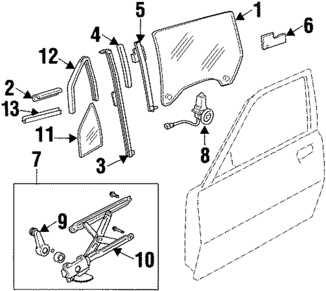 6981016220 - : Window Regulator for Toyota Image