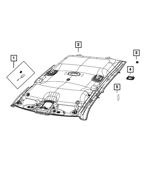 Headliners - Visors - Assist Straps for 2021 Ram 3500 #1