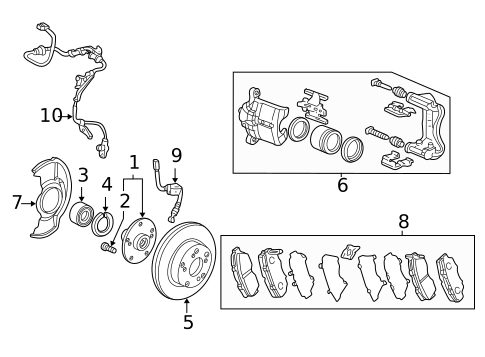 Front Brakes for 2005 Honda Accord #1