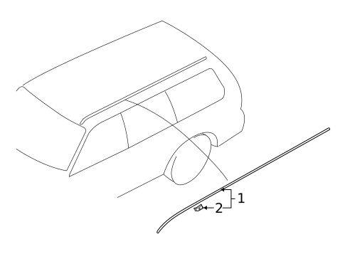 Exterior Trim - Roof for 1997 Mitsubishi Montero Sport #0