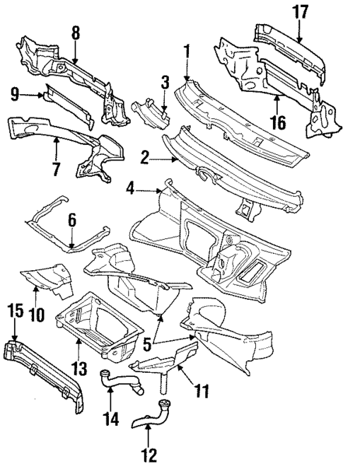 Cowl for 1992 Mercedes-Benz 300SL #0