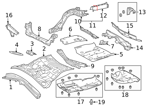 Rear Floor & Rails for 2025 Lexus RC F #0