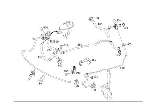 Heating Water Line for 2013 Mercedes-Benz C 250 #0