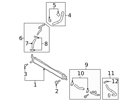 Inverter Cooling Components for 2018 Hyundai Sonata #0