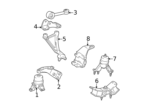 Engine & Trans Mounting for 2000 Toyota Solara #5