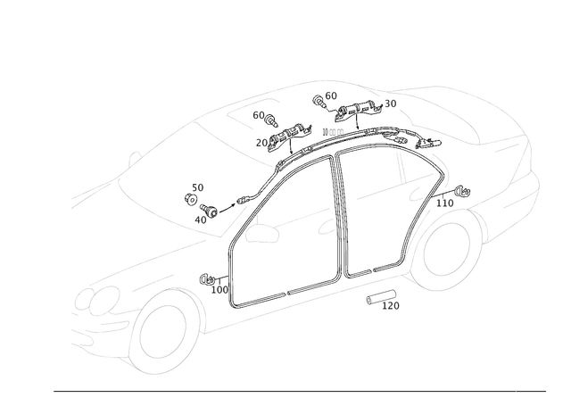 2036972351 - Covering and Lining: Edge Guard for Mercedes-Benz: C230, C240, C280, C32 AMG, C320, C350, C55 AMG Image image