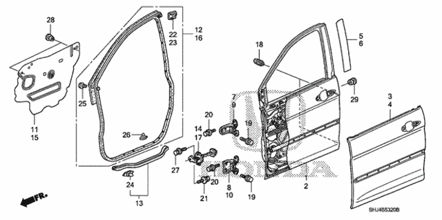 Front Door Panels for 2007 Honda Odyssey #0