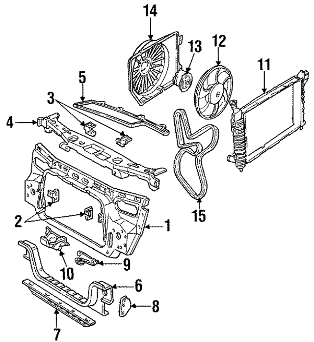 F2DZ8B455D - Cooling System: Radiator Support Upper Bracket for Ford Image