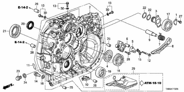 AT Torque Converter Case (DCT) for 2016 Acura ILX #0