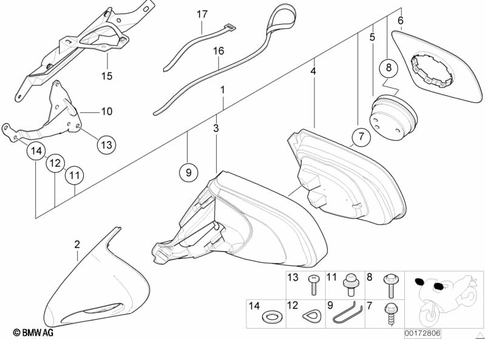 Mirrors, Trim, Storage Compartments for 2003 BMW-Motorrad K 1200 LT #0