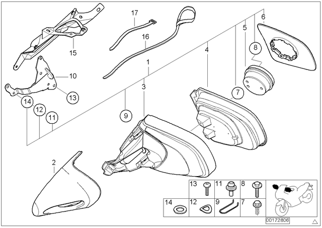 51167670952 - : Cap Right - Chrome for BMW-Motorrad Image