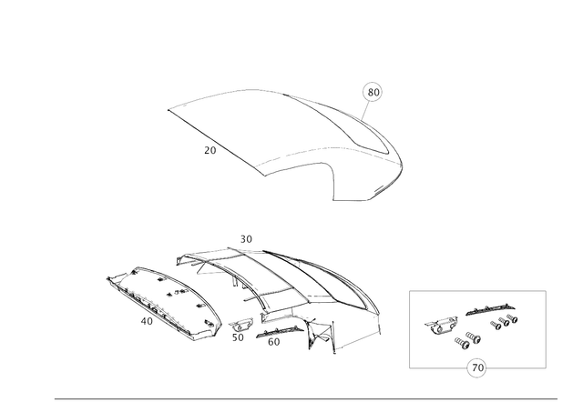 1977780001 - Soft Top: Parts Kit, Soft Top for Mercedes-Benz Image image