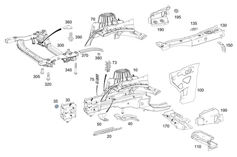 Wheelhouse, Front Subframe for 2025 Mercedes-Benz E450 #0
