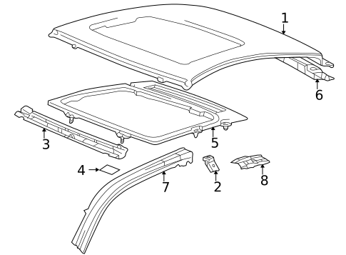 Roof & Components for 2002 Toyota Celica #1