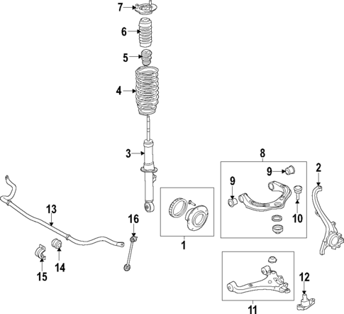 Suspension Components for 2009 Kia Borrego #1