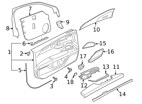 Interior Trim - Front Door for 2025 Audi A8 Quattro #0