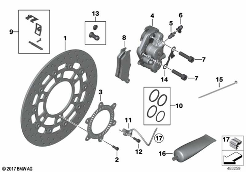 Front Wheel Brake for 2017 BMW-Motorrad F 700 GS #0