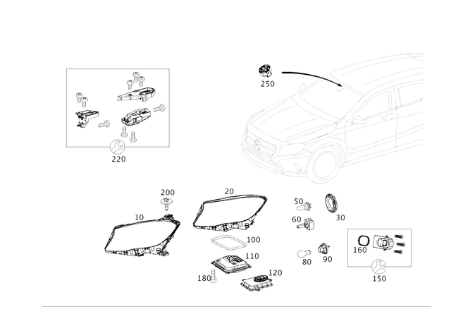1569063200 - : Lamp Unit for Mercedes-Benz: GLA250 Image