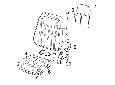 Front Seat Components for 2006 Dodge Charger #1
