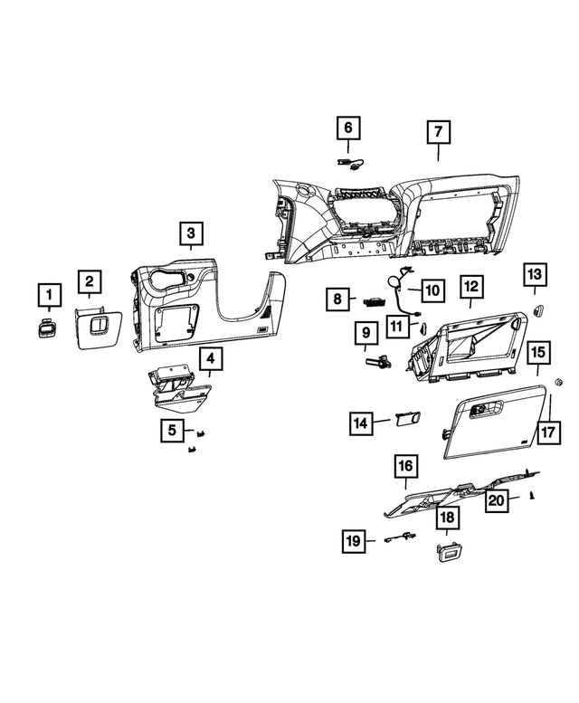 1YR37DX9AD - Interior Trim: Bin Latch for Mopar Image