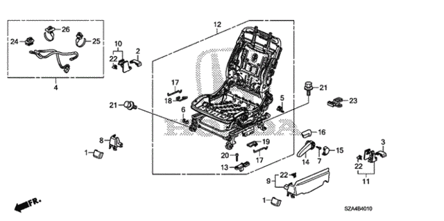 Front Seat Components (L.) for 2015 Honda Pilot #0