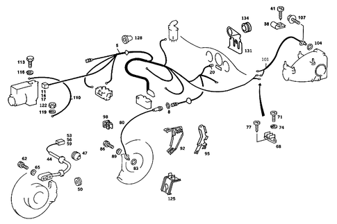 Brake Lining Wear Indicator and Antilock Braking System for 1985 Mercedes-Benz 380SL #0