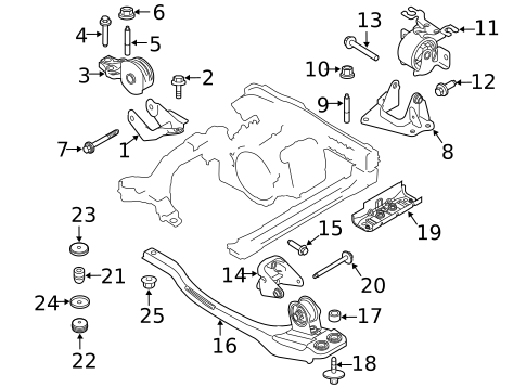 Engine & Trans Mounting for 2007 Ford Escape #0