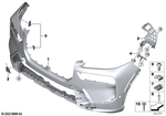 51115A47106 - Vehicle Trim: Bumper Cover Primed Front for BMW Image