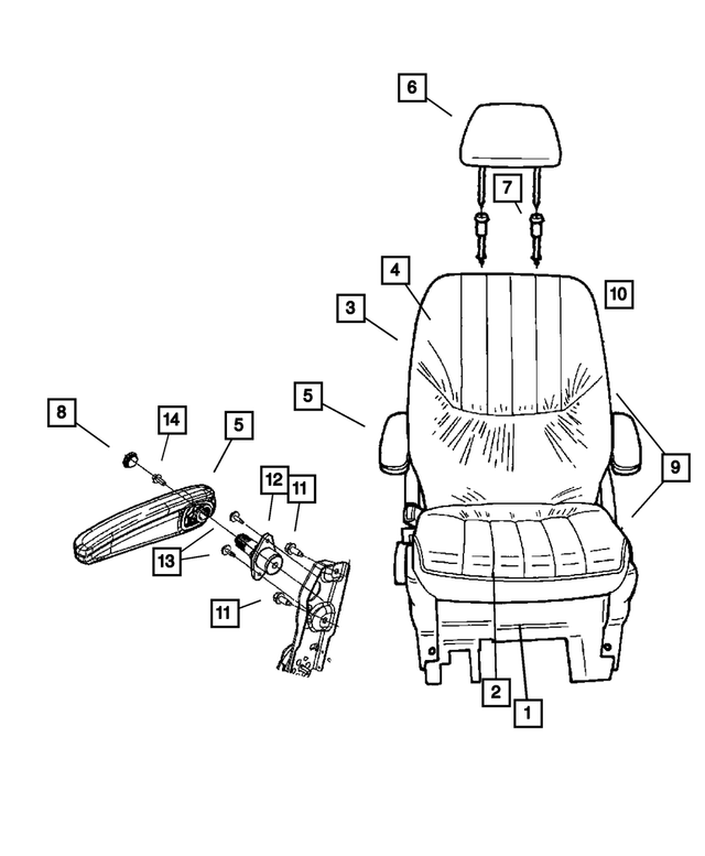 5139381AC - Interior Trim: Second Row Seat Cushion Frame, Right &amp; Left for Mopar Image