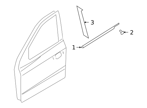 Exterior Trim - Front Door for 2012 Hyundai Santa Fe #0