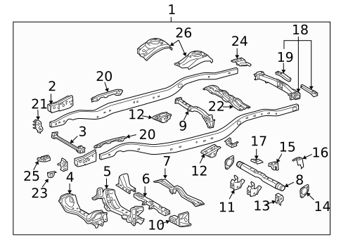 Frame & Components for 2008 Lexus LX570 #0
