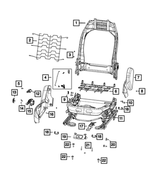 68248248AC - Interior Trim: Front Seat Back Frame for Mopar Image