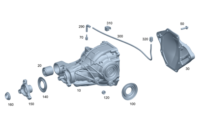 1673510300 - Rear Axle: Rear Axle Diff. Bearing for Mercedes-Benz: GLE350, GLE450, GLE450e, GLE53 AMG, GLE580, GLE63 AMG S, GLS450, GLS580, GLS63 AMG, Maybach GLS600 Image image